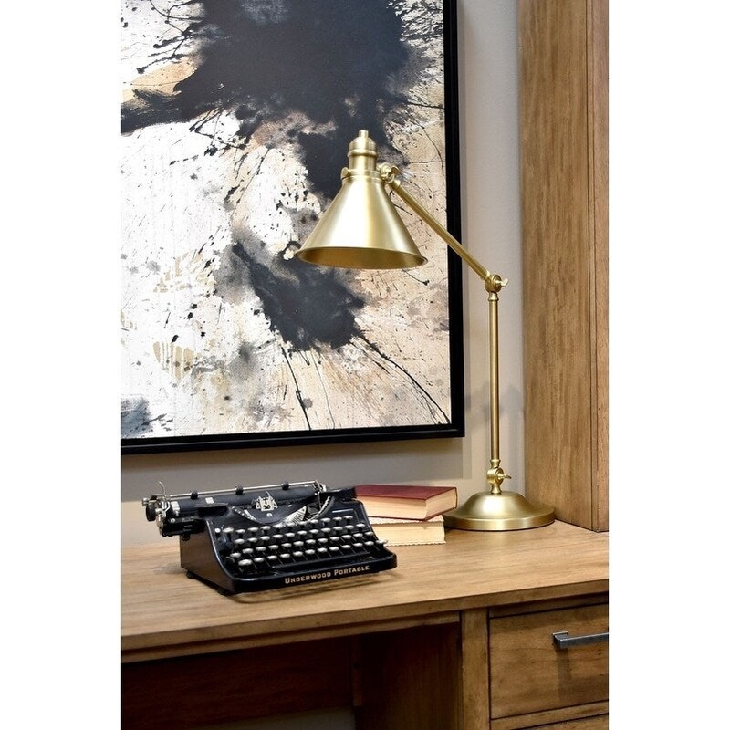 Retro Tall Desk Table Lamp Brass By Lucas McKearn