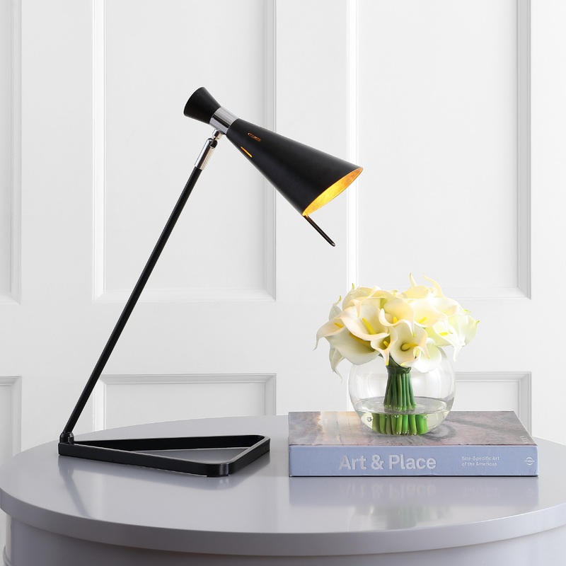SAFAVIEH Lighting Padric 21-inch Black LED Task Table Lamp - 15"W x 9"D x 21"H