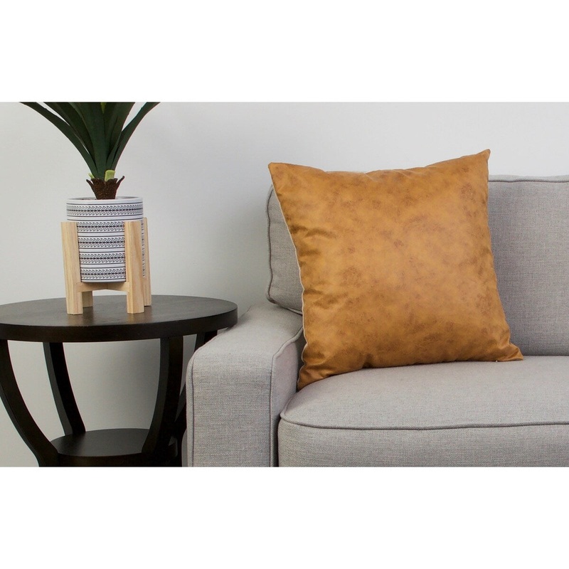 20x20 Pele Faux Leather Pillow