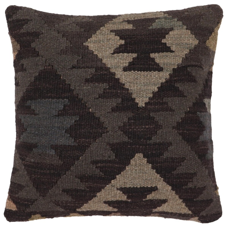 Boho Chic Barnes Turkish Hand-Woven Kilim Pillow - 18'' x 18''
