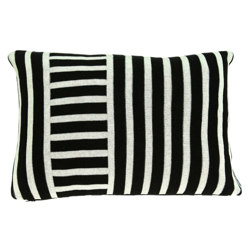 20" x 5" x 12" Transitional Black Pillow Cover With Down Insert