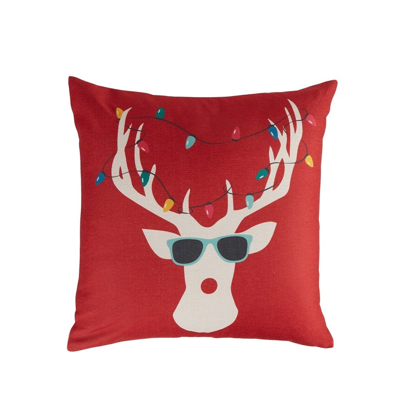 20x20 Chili Pepper Multi Reindeer Sunglasses Fran FXL Pillow