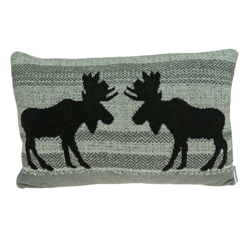 24" x 5" x 16" Lodge Gray Pillow Cover With Down Insert