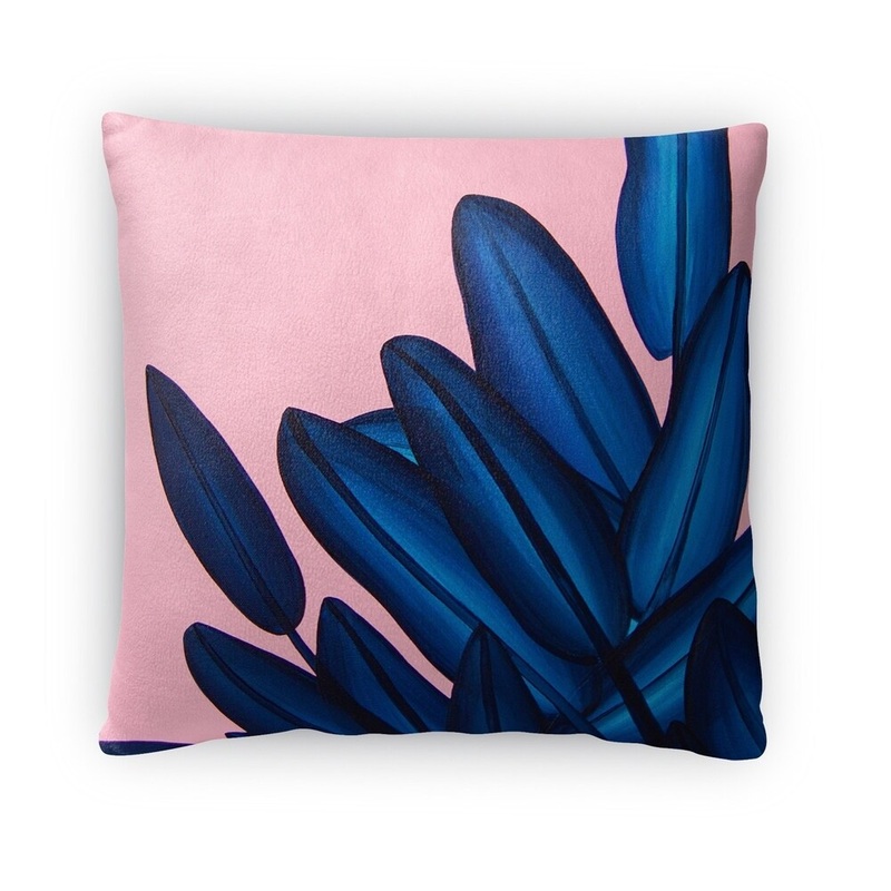 Blue Leaves Accent Pillow By Kavka Designs