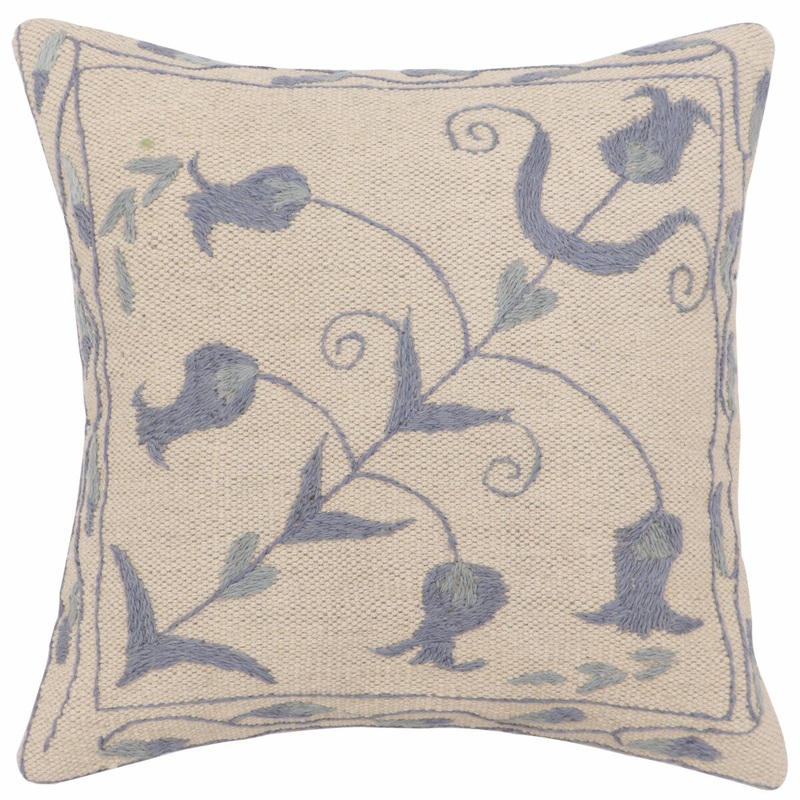 Bohemian Malone Suzani Kilim Handmade Pillow - 18'' x 18''