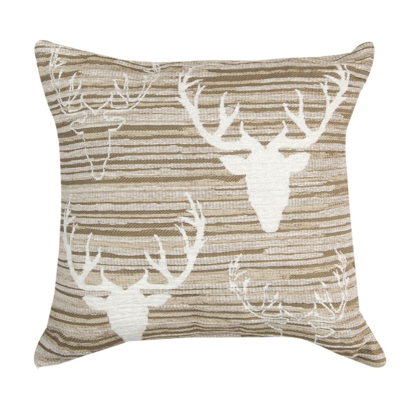 Antlers Neutrals Throw Pillows