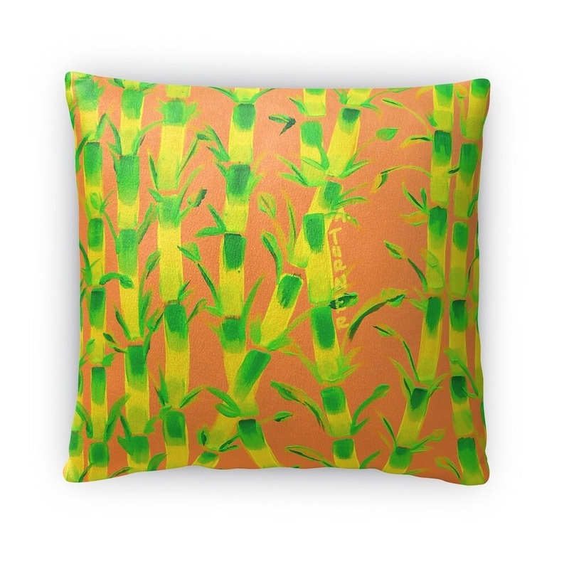 Bamboo Orange Accent Pillow By Kavka Designs