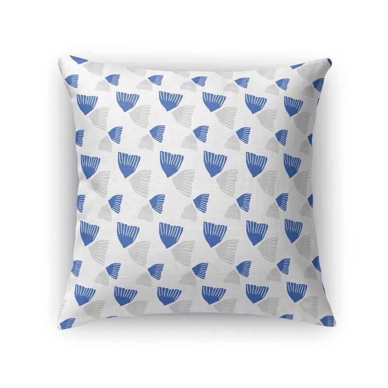 ABSTRACT FAN, BLUE Accent Pillow By Kavka Designs