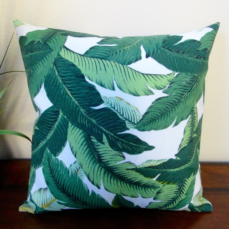 Artisan Pillows 18-inch Indoor/Outdoor Emerald Tropical Palm Leaf Throw Pillows (Set of 2)