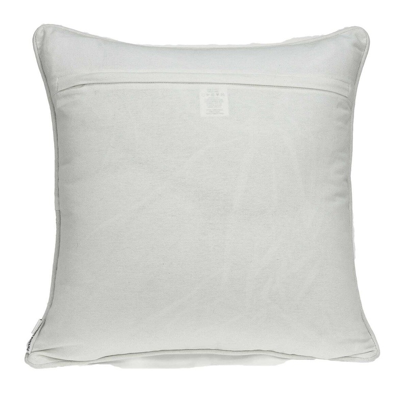 20" x 0.5" x 20" Transitional Beige and White Accent Pillow Cover