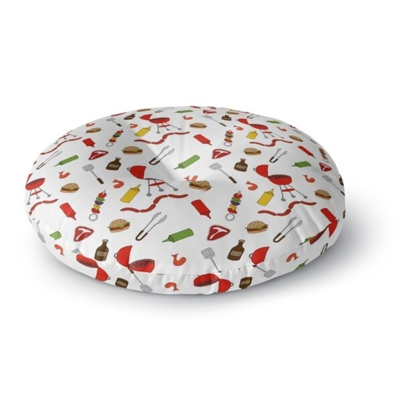 BBQ PATTERN Floor Pillow By Kavka Designs