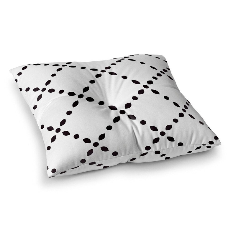 Black Spot Diamond Floor Pillow
