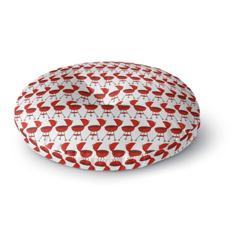 BBQ GRILL PATTERN Floor Pillow By Kavka Designs
