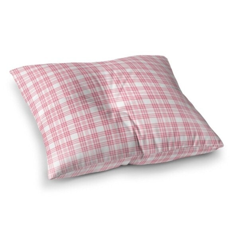BE MINE VALENTINE PLAID Floor Pillow By Kavka Designs