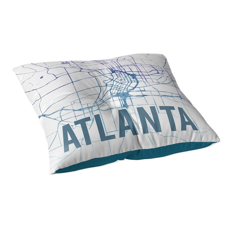 Atlanta Purple Sunset Front Floor Pillow