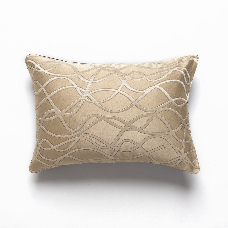 Bales Beige Brown Cotton Decorative Bolster Pillow