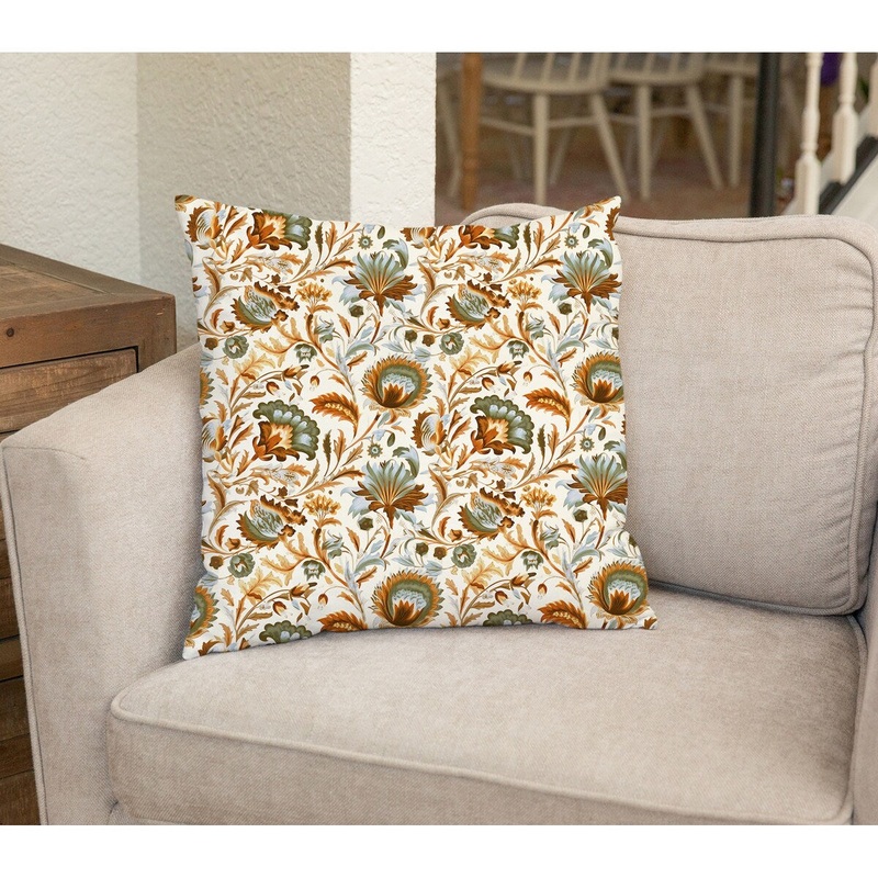BLOOMSBURY GREEN & IVORY Accent Pillow By Marina Gutierrez