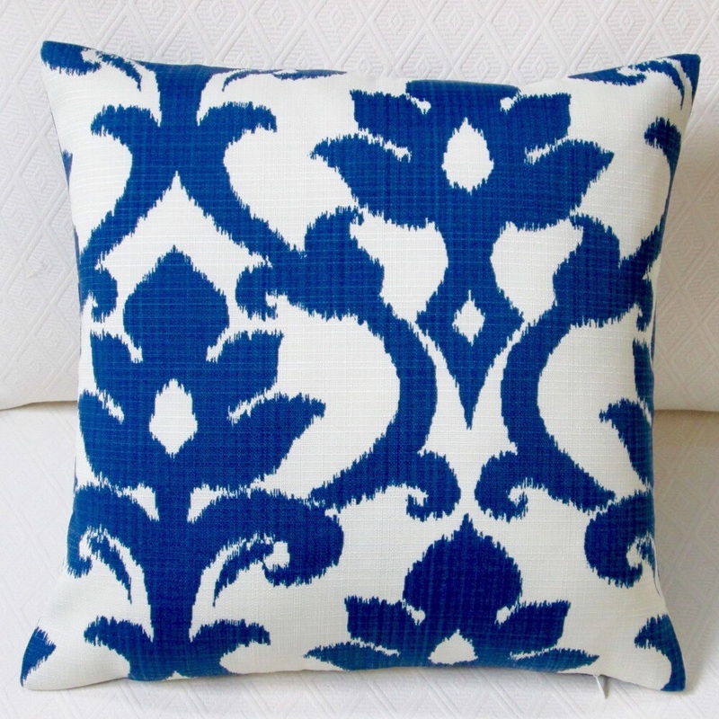 Artisan Pillows Outdoor 18-inch Basalto Navy Blue Modern Geometric Coastal Decor Throw Pillow (Set of 2)