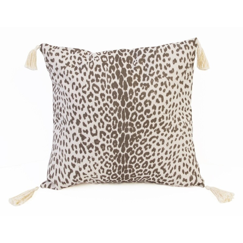 20x20 Violetta Cheetah Tassel Pillow