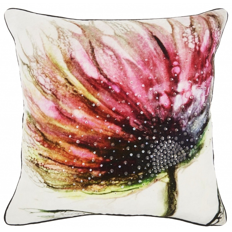 Abstract Flower Throw Pillow