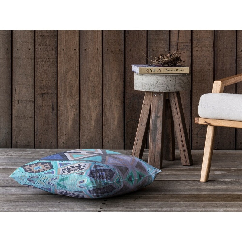 AZTEC TRIBAL MINT Floor Pillow By Kavka Designs