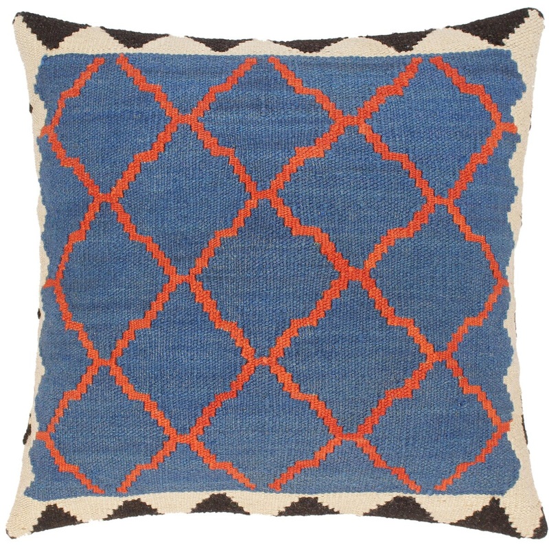 Bauhaus Lawanda Hand-Woven Turkish Kilim Pillow 20 in. x 19 in.