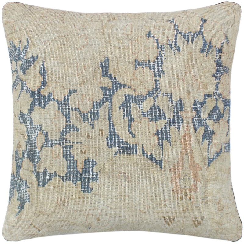 Boho Chic Beaumont Vintage Distressed Handmade Rug Pillow