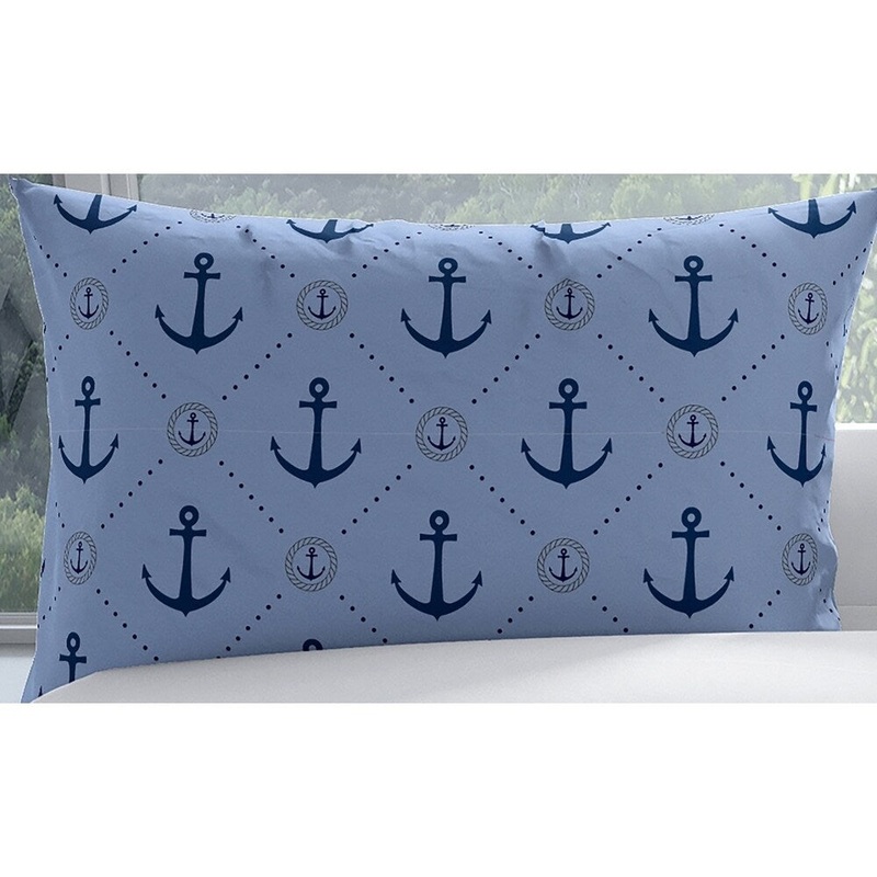 ANCHOR CHIEF LIGHT BLUE Pillow Case By Kavka Designs