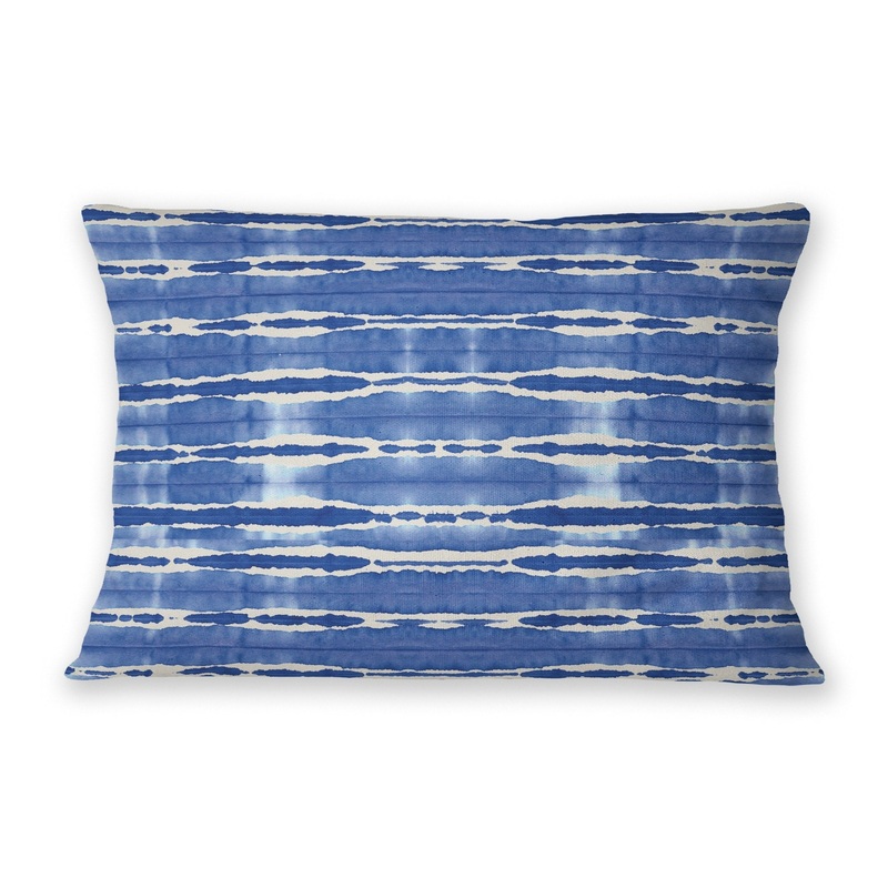 AQUARELLE SHIBORI Lumbar Pillow By Nancy Green
