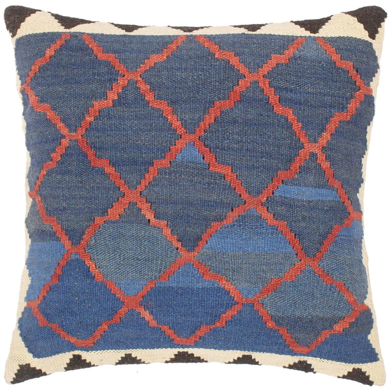Bauhaus Adria Hand-Woven Turkish Kilim Pillow 18 in. x 18 in.