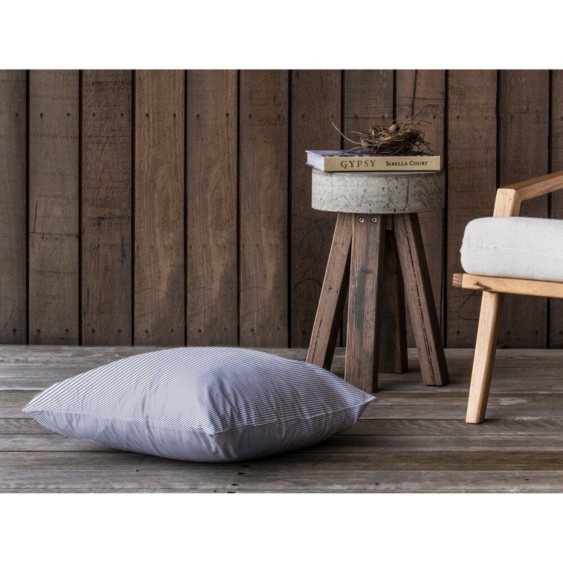 BELMONT STRIPE GREY Floor Pillow By Kavka Designs