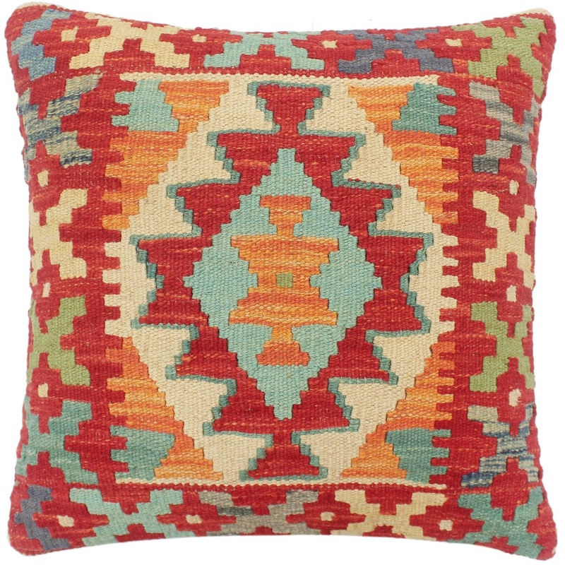 Bohemian Turkish Hong Hand Woven Kilim Pillow