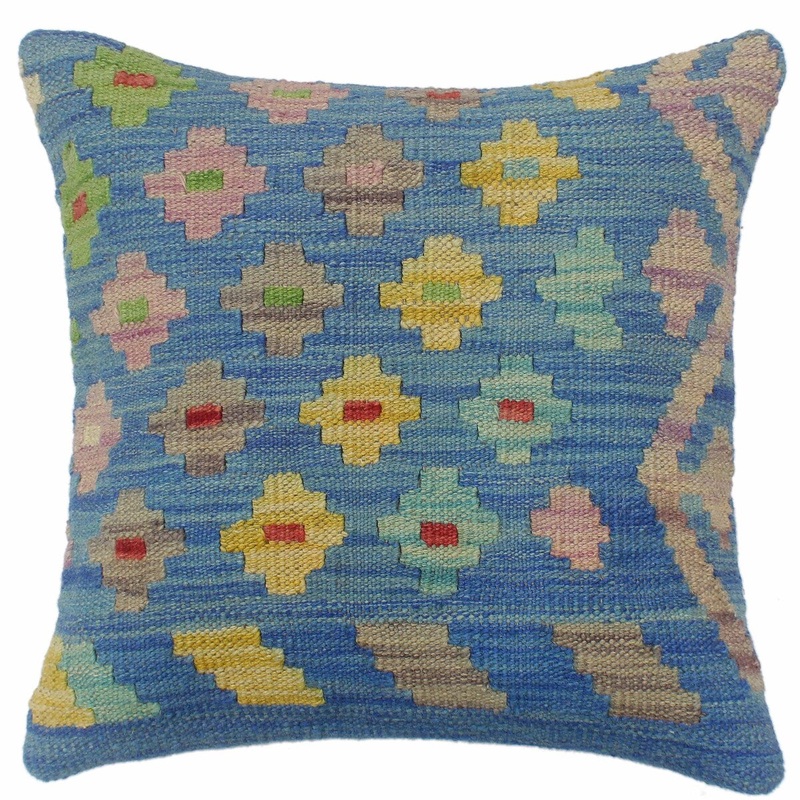 Bohemian Turkish McNeill Hand Woven Kilim Pillow