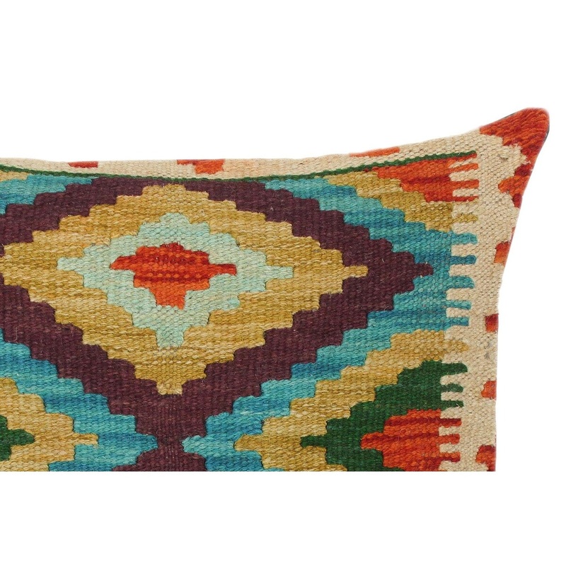 Bauhaus Devorah Hand-Woven Turkish Kilim Throw Pillow