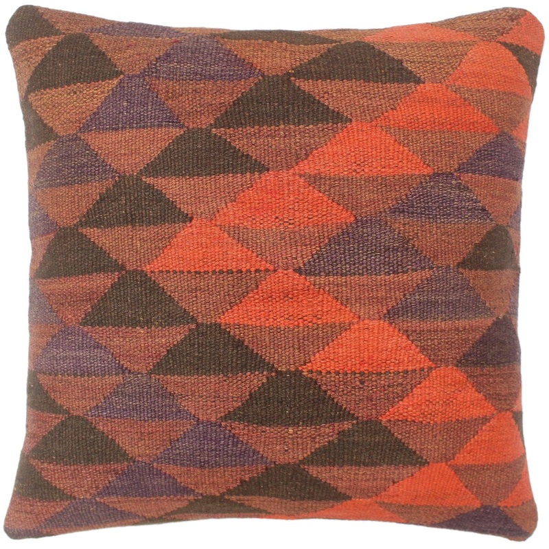 Bohemian Turkish Dinh Hand Woven Kilim Pillow