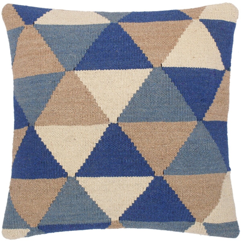 Bauhaus Lillia Hand-Woven Turkish Kilim Pillow 18 in. x 18 in.