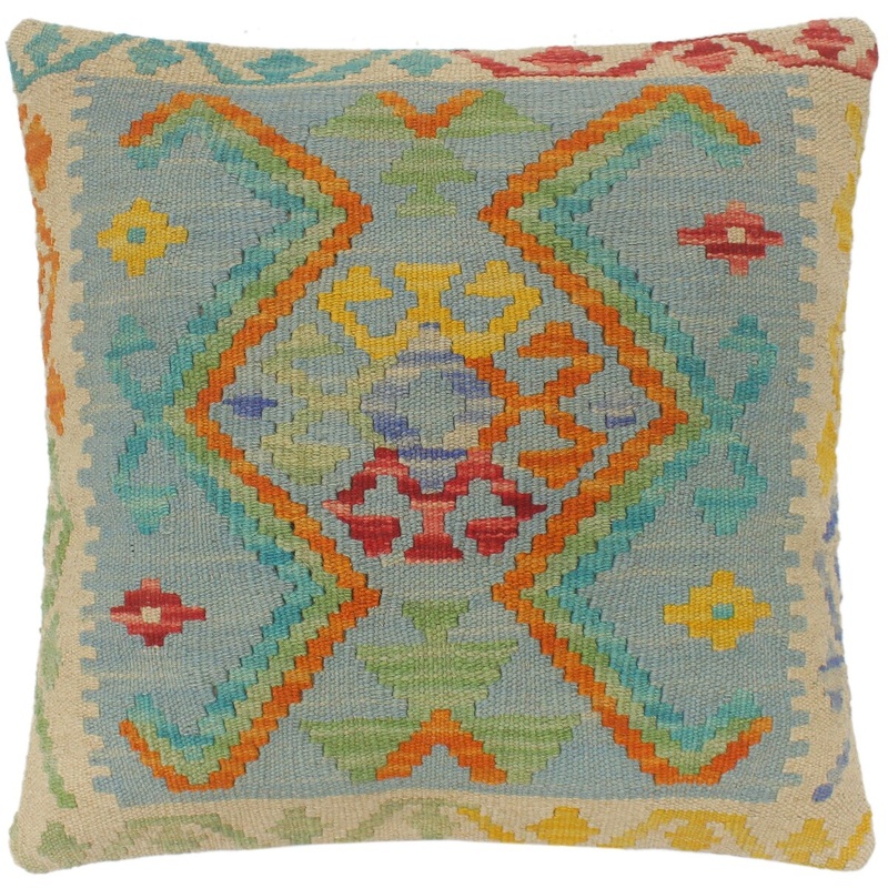 Bohemian Turkish Callagha Hand Woven Kilim Pillow