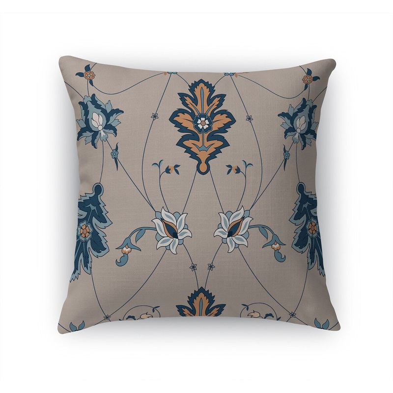BABYLON BLUE & GREY Accent Pillow by Marina Gutierrez