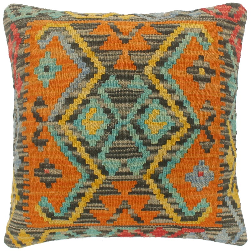 Bohemian Turkish Grech Hand Woven Kilim Pillow