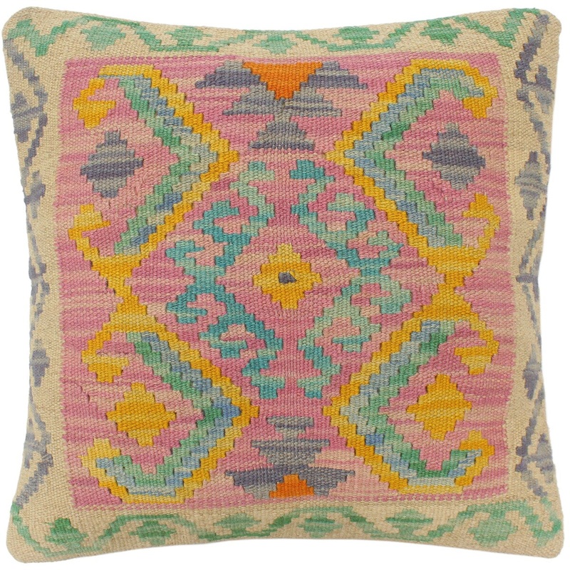 Bohemian Turkish Knox Hand Woven Kilim Pillow