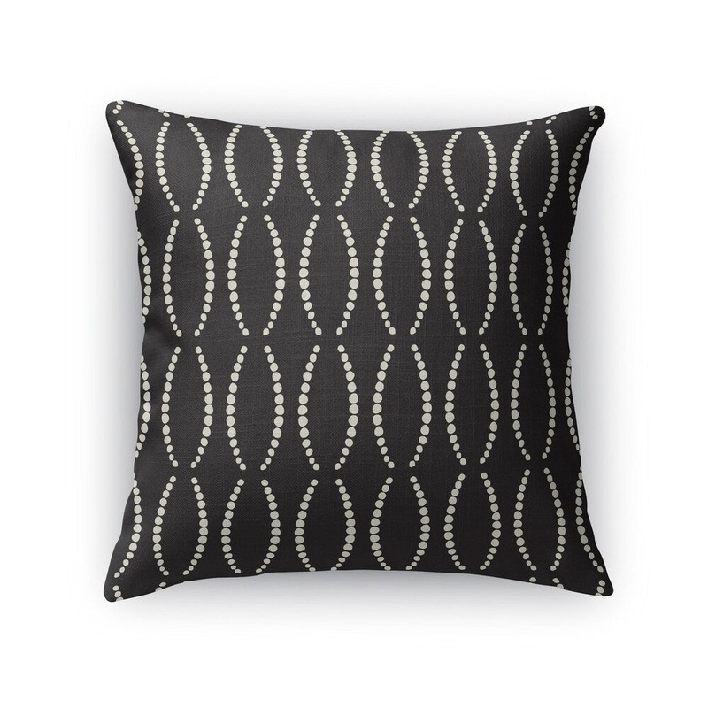 BEADS BLACK Accent Pillow By Kavka Designs