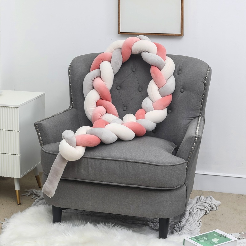 Adeco 78.7" Cushion Soft Knot Pillow Decor For Bedroom