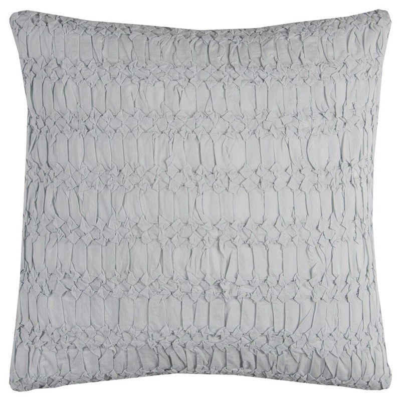 Blue Cotton Technique textured Decorative filled Throw Pillow