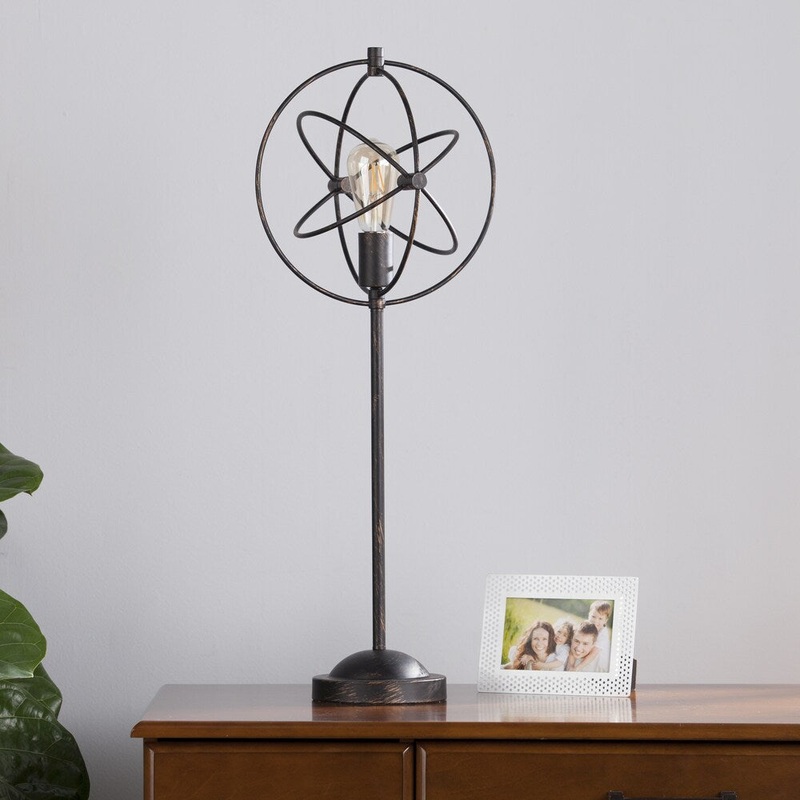 Carbon Loft Rike Black Orb Table Lamp