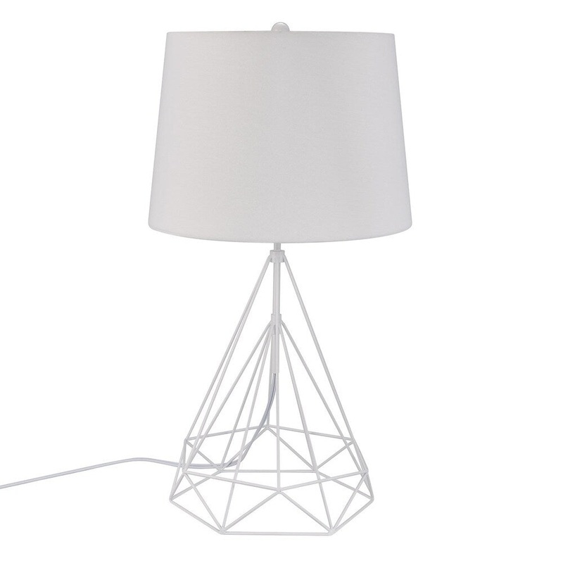 Carson Carrington Riga White Metal Table Lamp