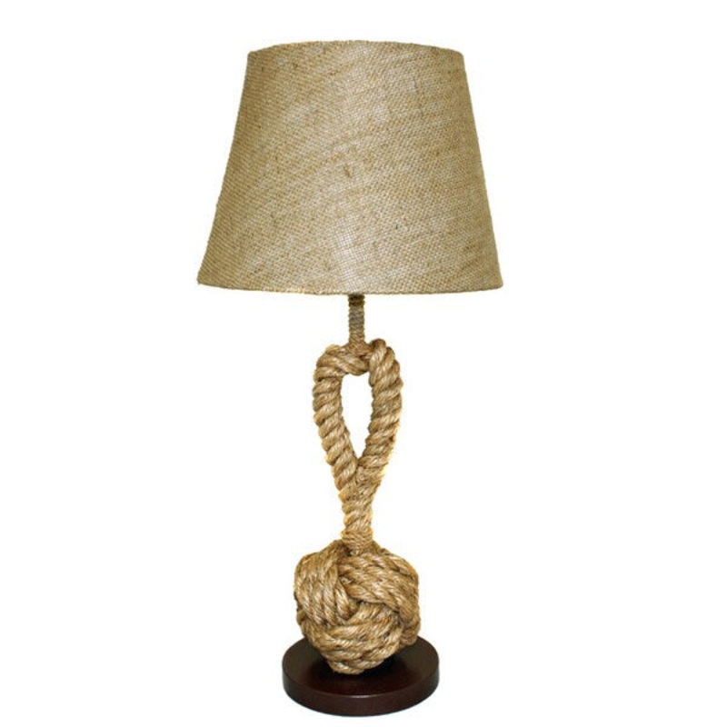 Casa Cortes 'Monkeyfist' Nautical Twisted Rope Table Lamp