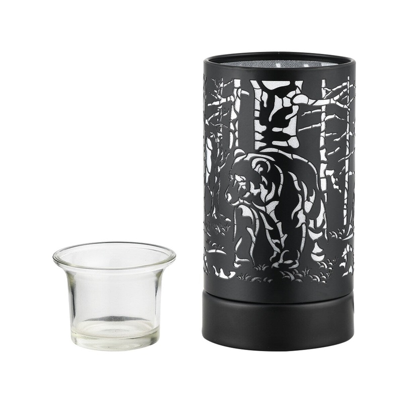 7" Touch lamp/Oil burner/Wax warmer-Black Bear Family - 3.75*3.75*7