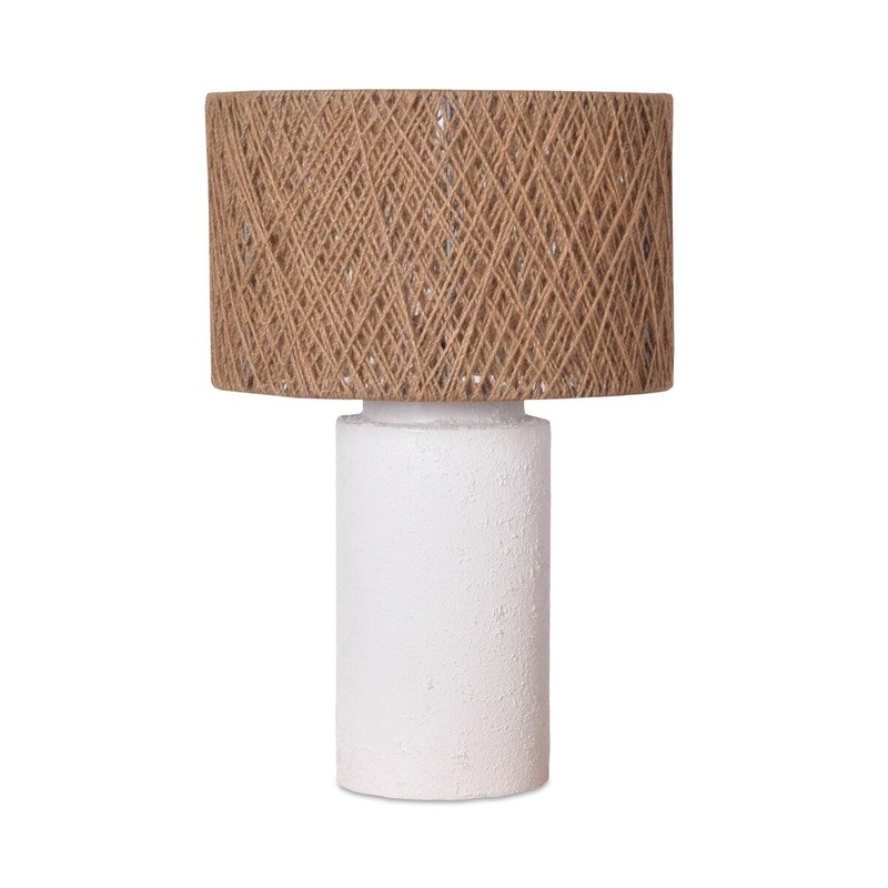 Aurelle Home Rustic Table Lamp w/ Rope Shade