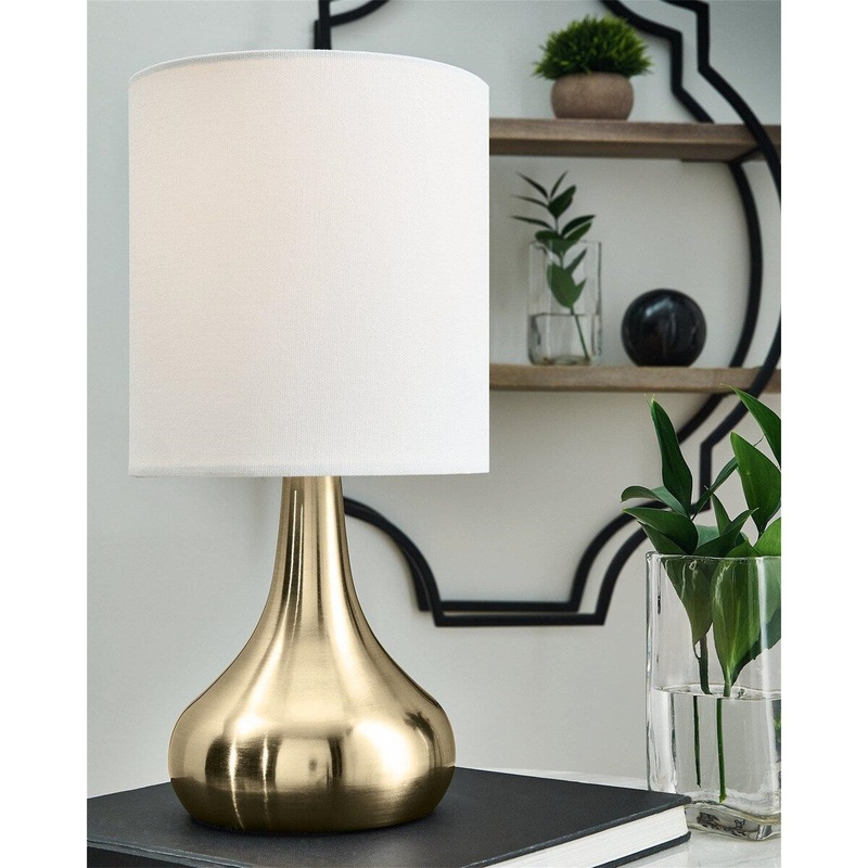 Brass Finish Contemporary Table Lamp