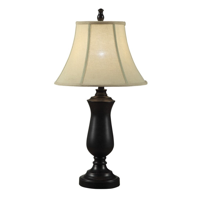 Coaster Company Bronze Table Lamp with Beige Fabric Shade - Beige/Black